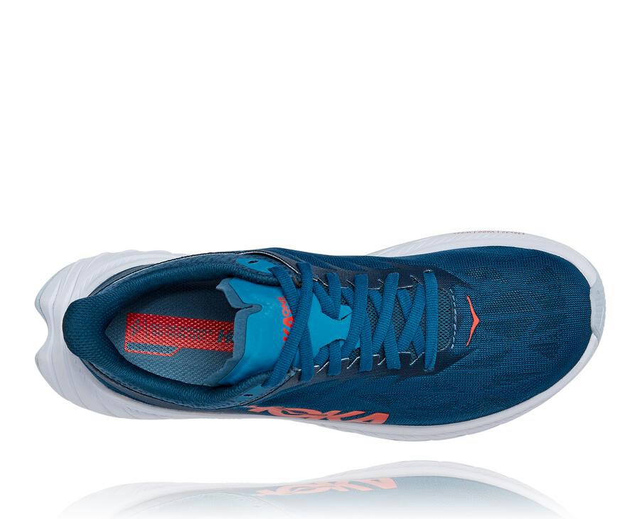 Tenis Hoka One One Mujer Azul Marino/Blancos - Carbon X 2 - LZDF19072